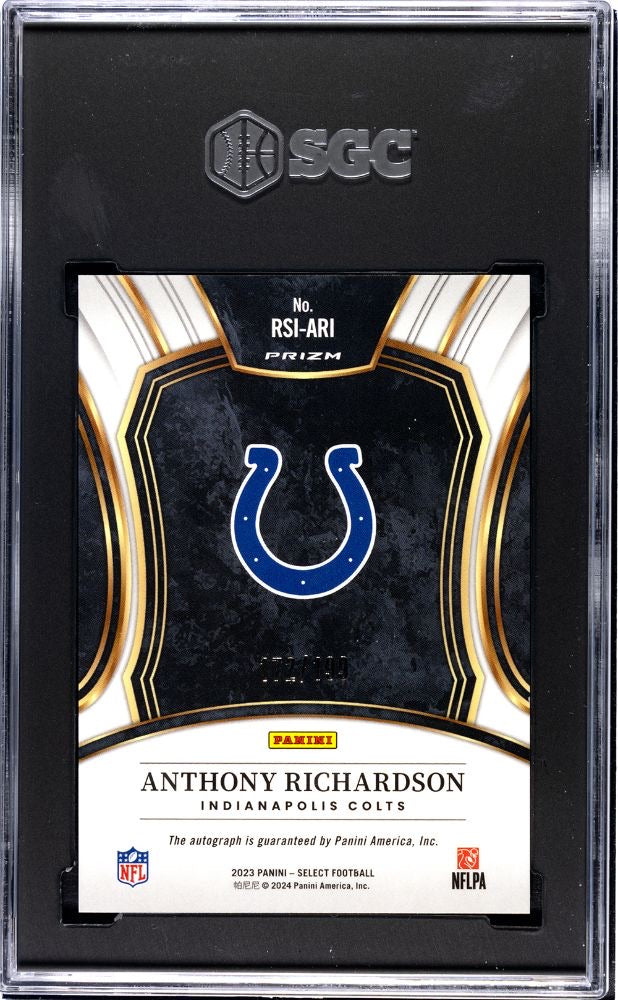 ANTHONY RICHARDSON – 2023 Panini Select Rookie Signatures