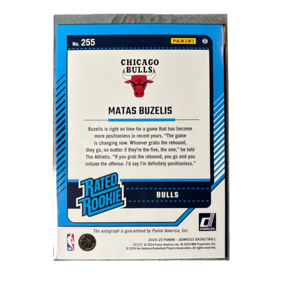 MATAS BUZELIS - 2024/25 Donruss Auto Mojo RC