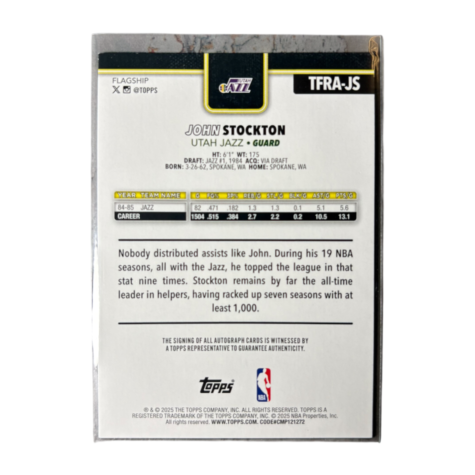 STOCKTON - 2025/26 Topps Auto