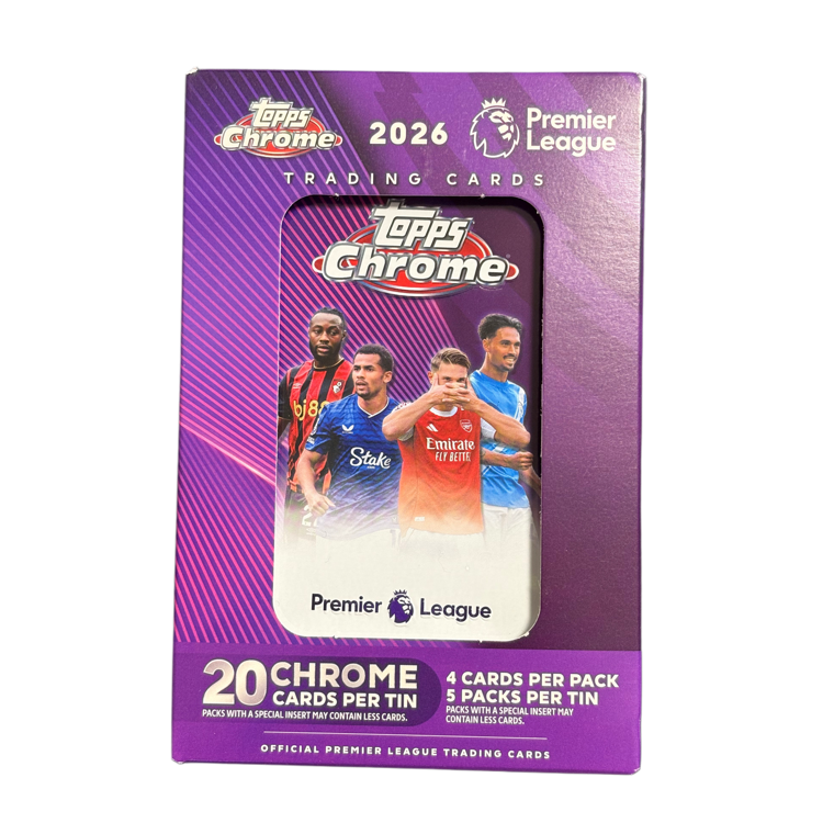 2026 Topps Chrome Premier League Collector Tin
