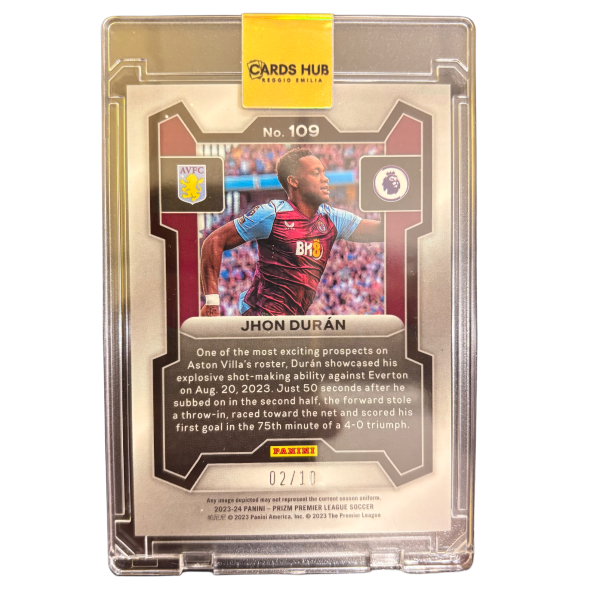 JHON DURAN - 2023/24 Prizm EPL Gold /10 RC