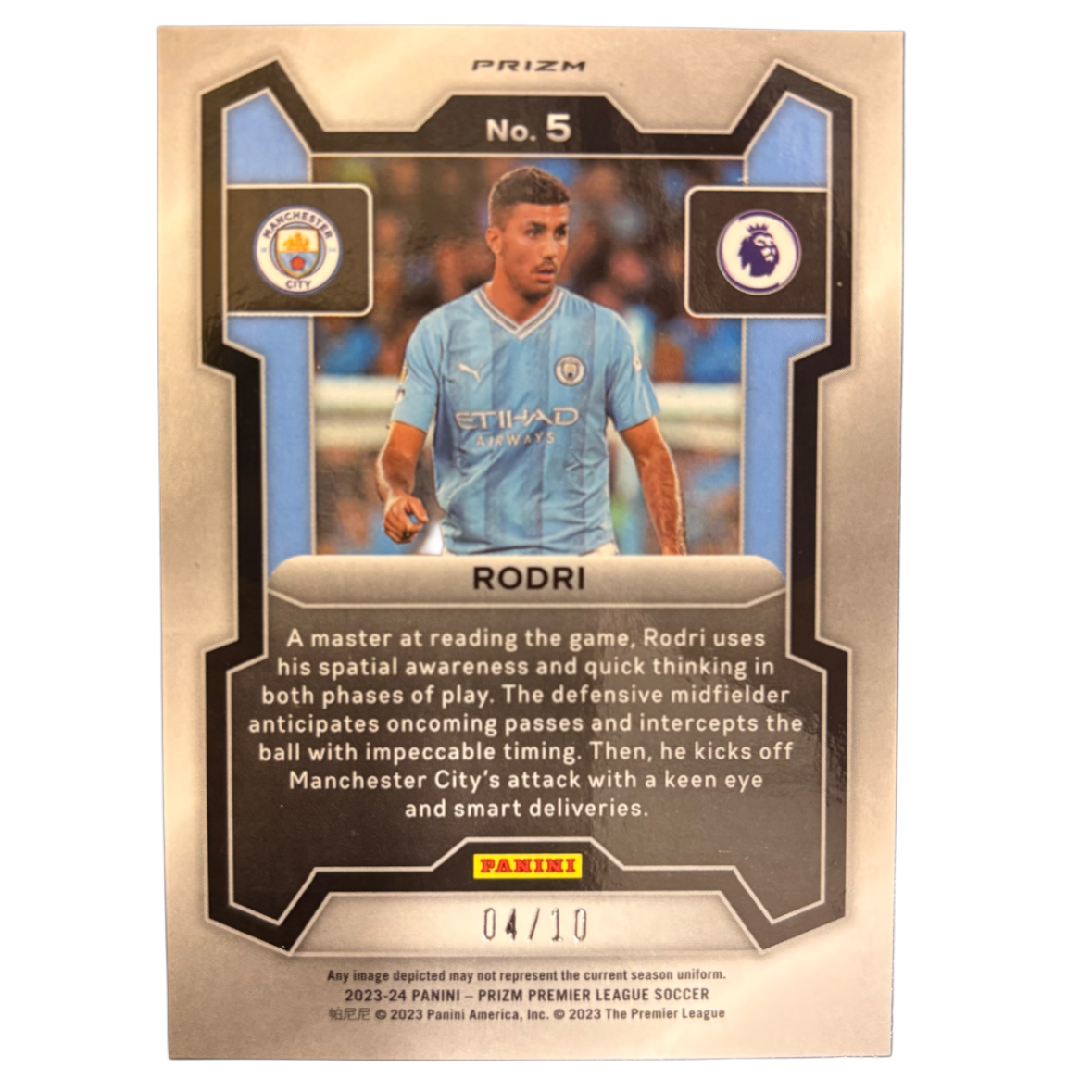 RODRI - 2023/24 Prizm EPL Gold /10