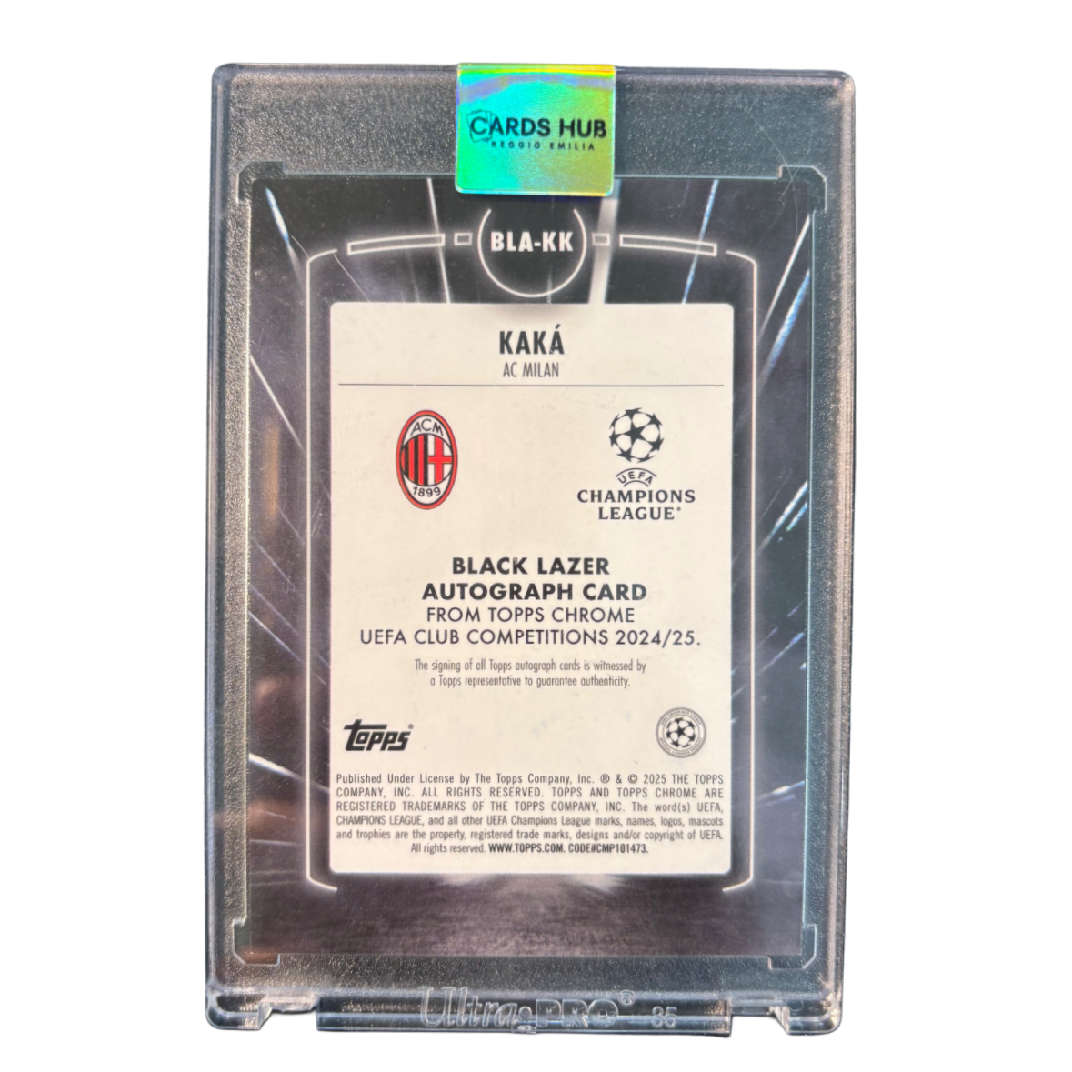 KAKA - 2024/25 Topps Chrome UCC Black Lazer /75 Auto