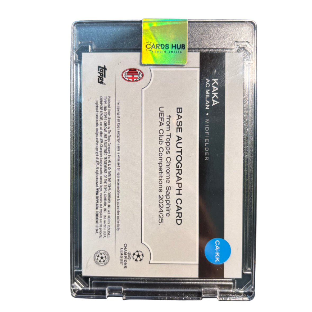 KAKA - 2024/25 Topps Chrome Sapphire UCC Black Lazer /25 Auto