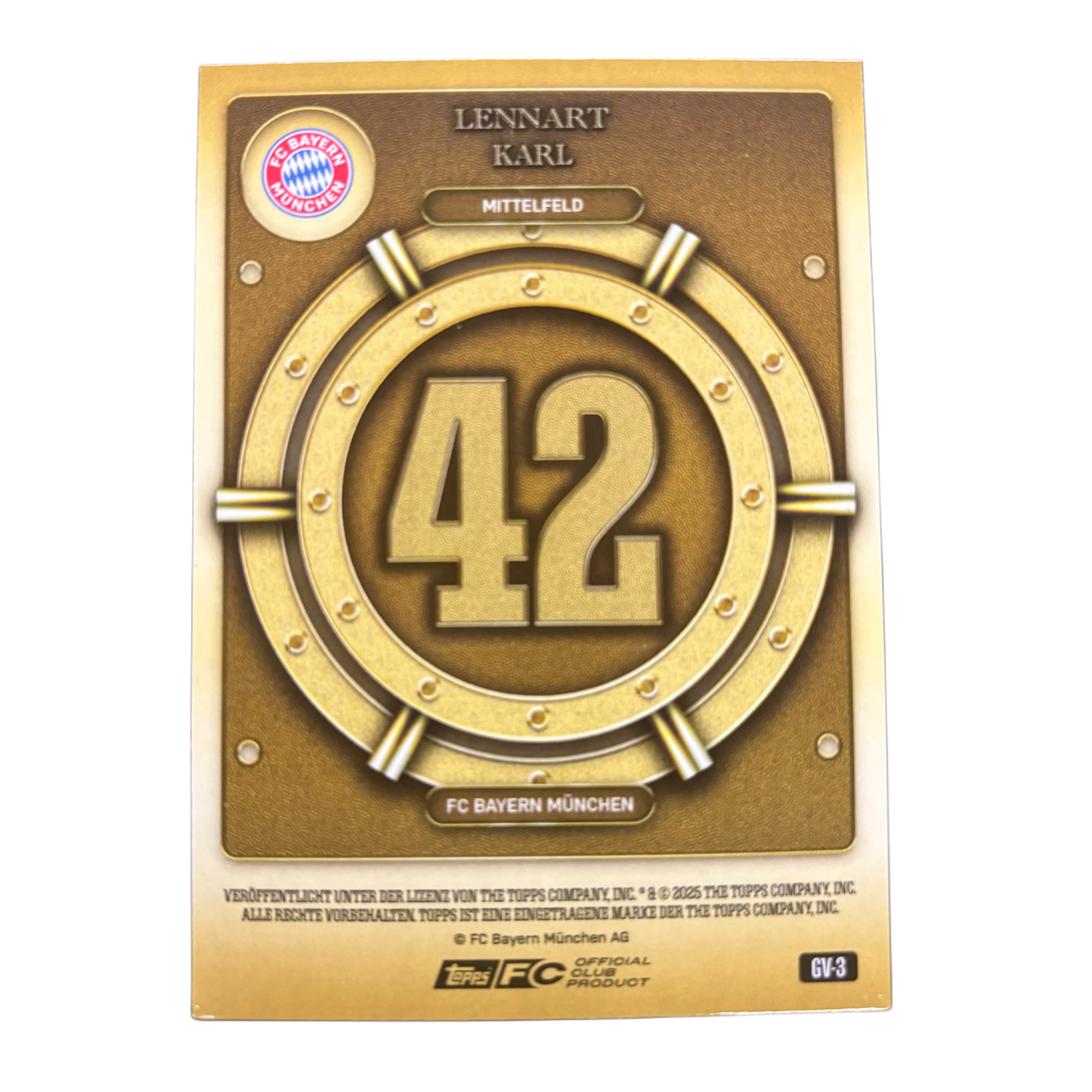 LENNART KARL - 2025/26 Topps Gold Vault Bayern Monaco RC