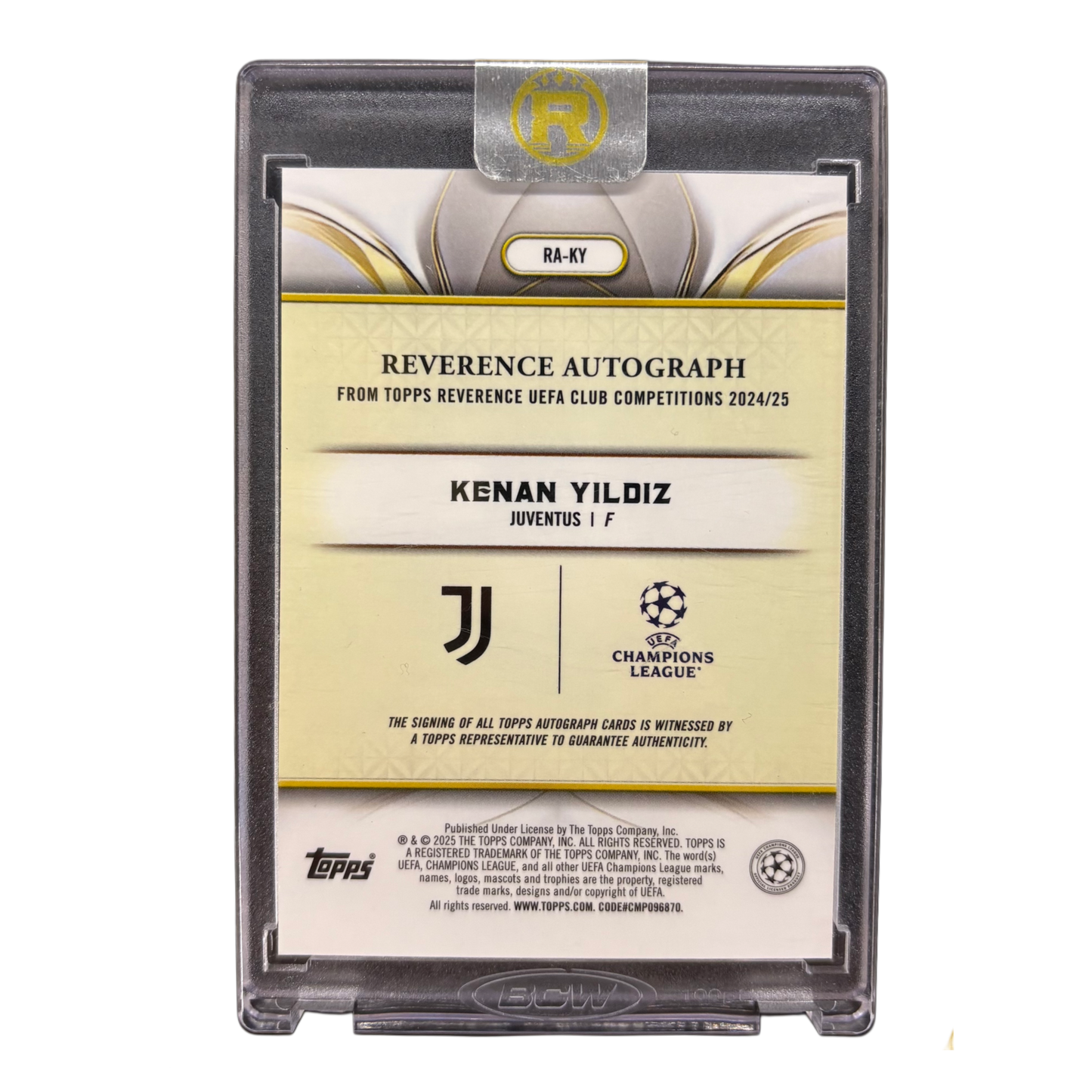 YILDIZ - 2024/25 Topps Reverence Juventus Auto /75