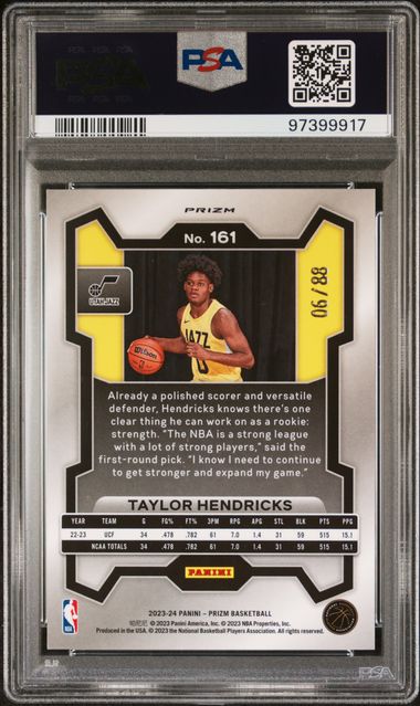 TAYLOR HENDRICKS - 2023 Prizm Multi Wave RC /88 PSA 9