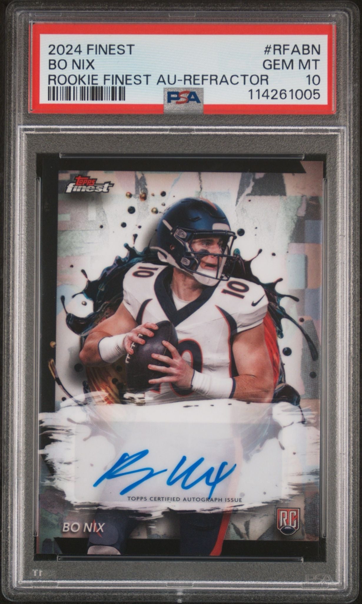 BO NIX - 2024 Topps Finest NFL PSA 10 RC