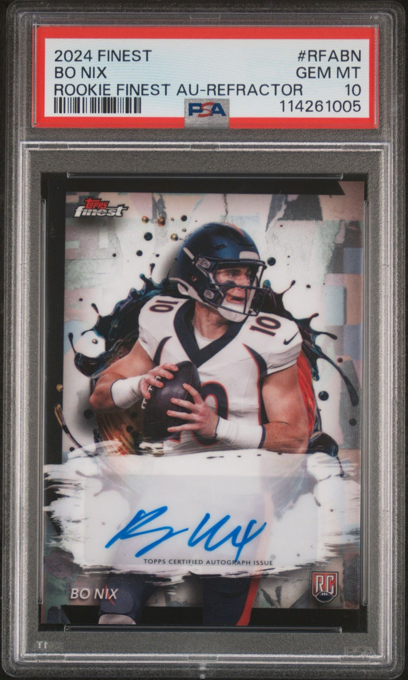 BO NIX - 2024 Topps Finest NFL PSA 10 RC
