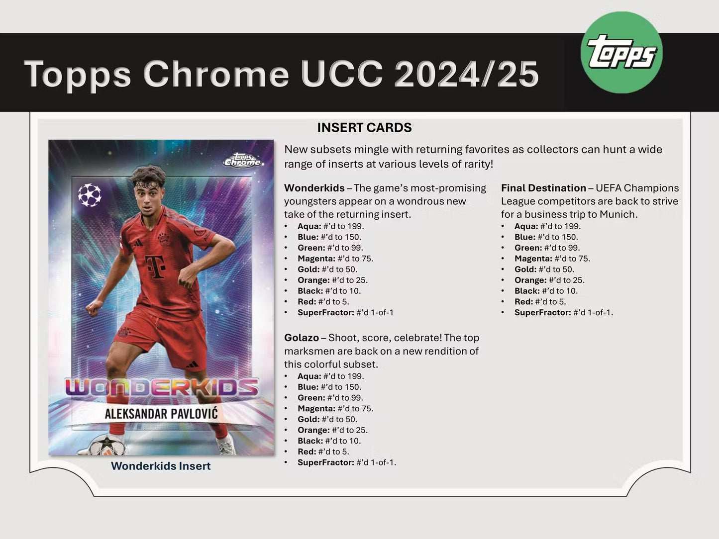 2024/25 Topps Chrome UCC Hanger Box