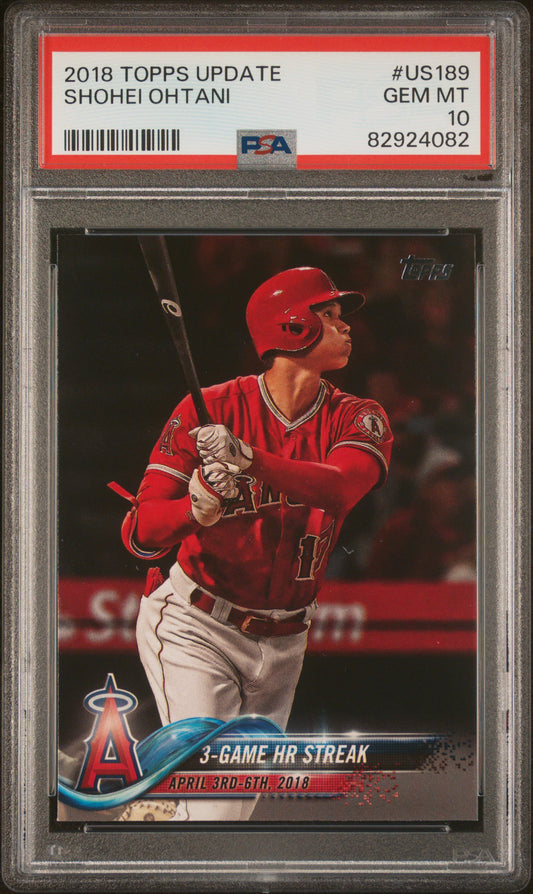 SHOHEI OHTANI - 2018 Topps Update RC #US189 PSA 10