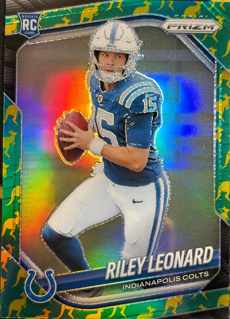 RILEY LEONARD - 2025 Panini Prizm Green Prizm RC #342 /61