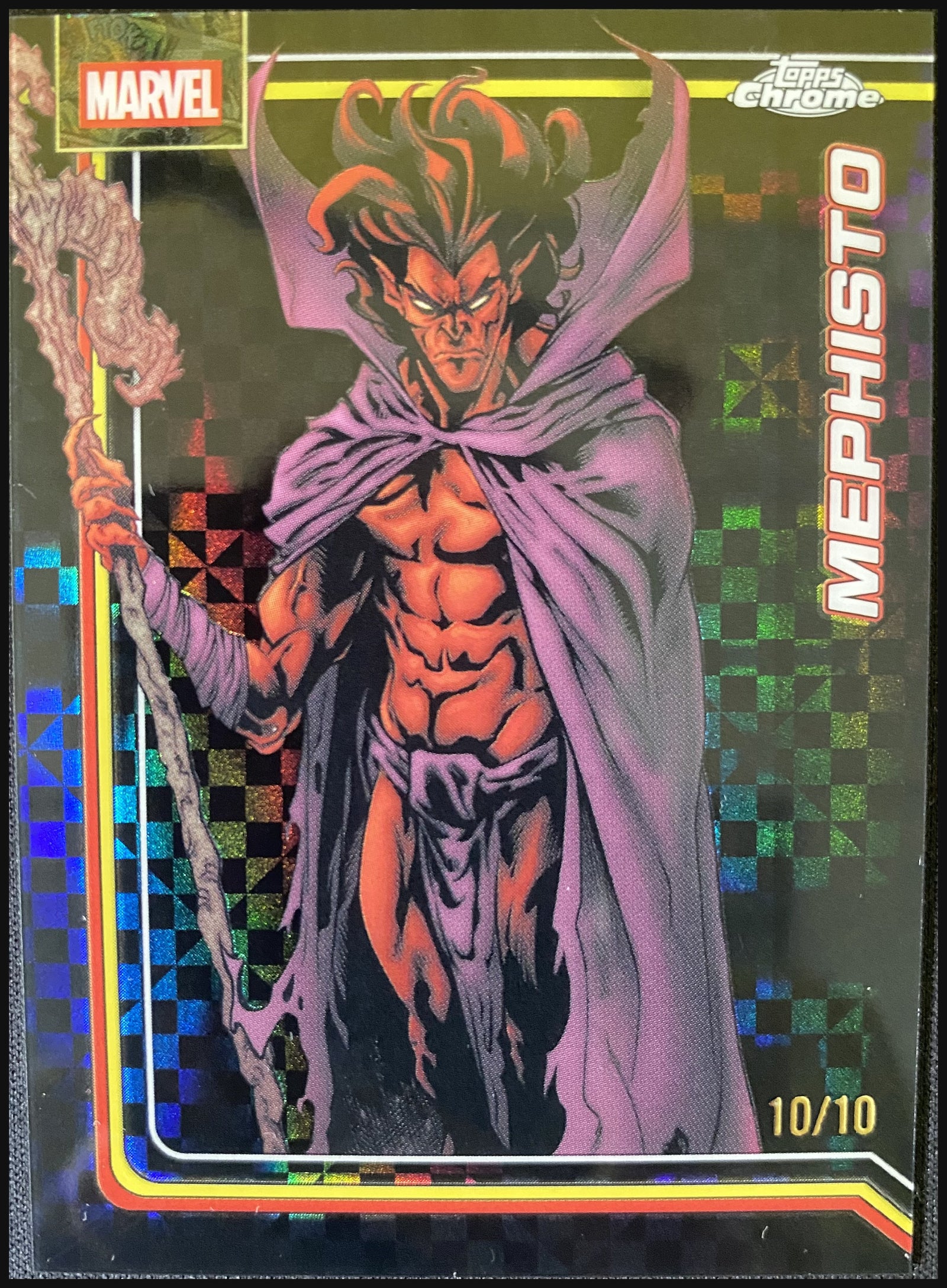 MEPHISTO 2026 Topps Chrome Marvel Black X-Fractor #77 10/10 - front