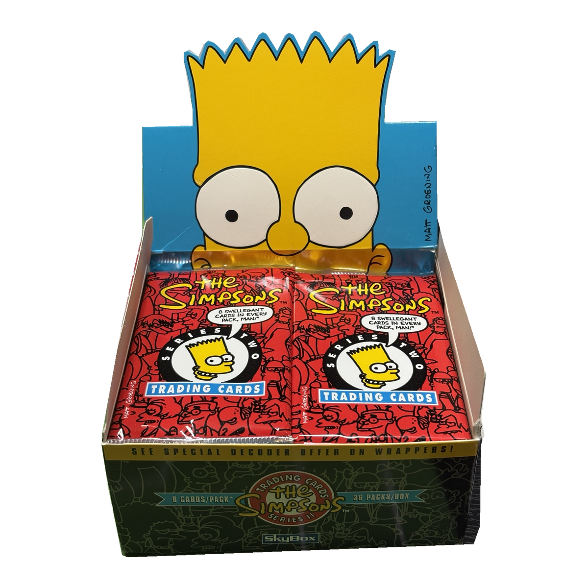 1994 SkyBox The Simpsons Series II display shown for reference – this listing is for one sealed pack