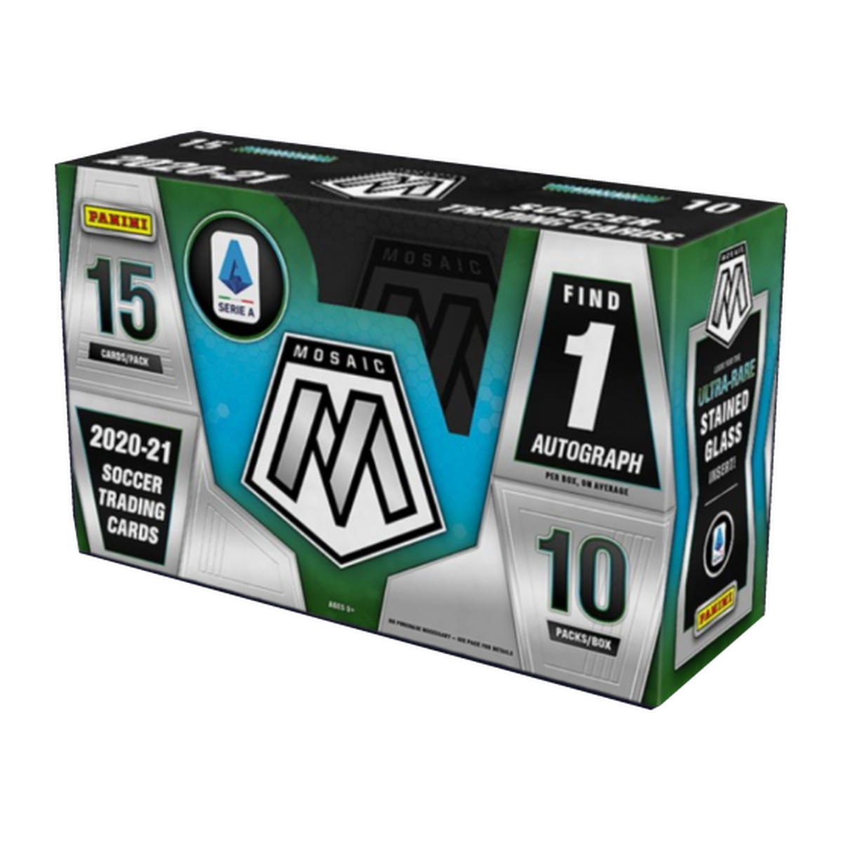 2020/21 Panini Mosaic Serie A Hobby Box — original packaging on transparent background