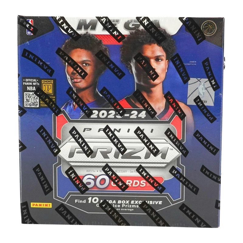 2023/24 Panini Prizm Basketball Hobby Mega Box — Green Ice packaging on transparent background