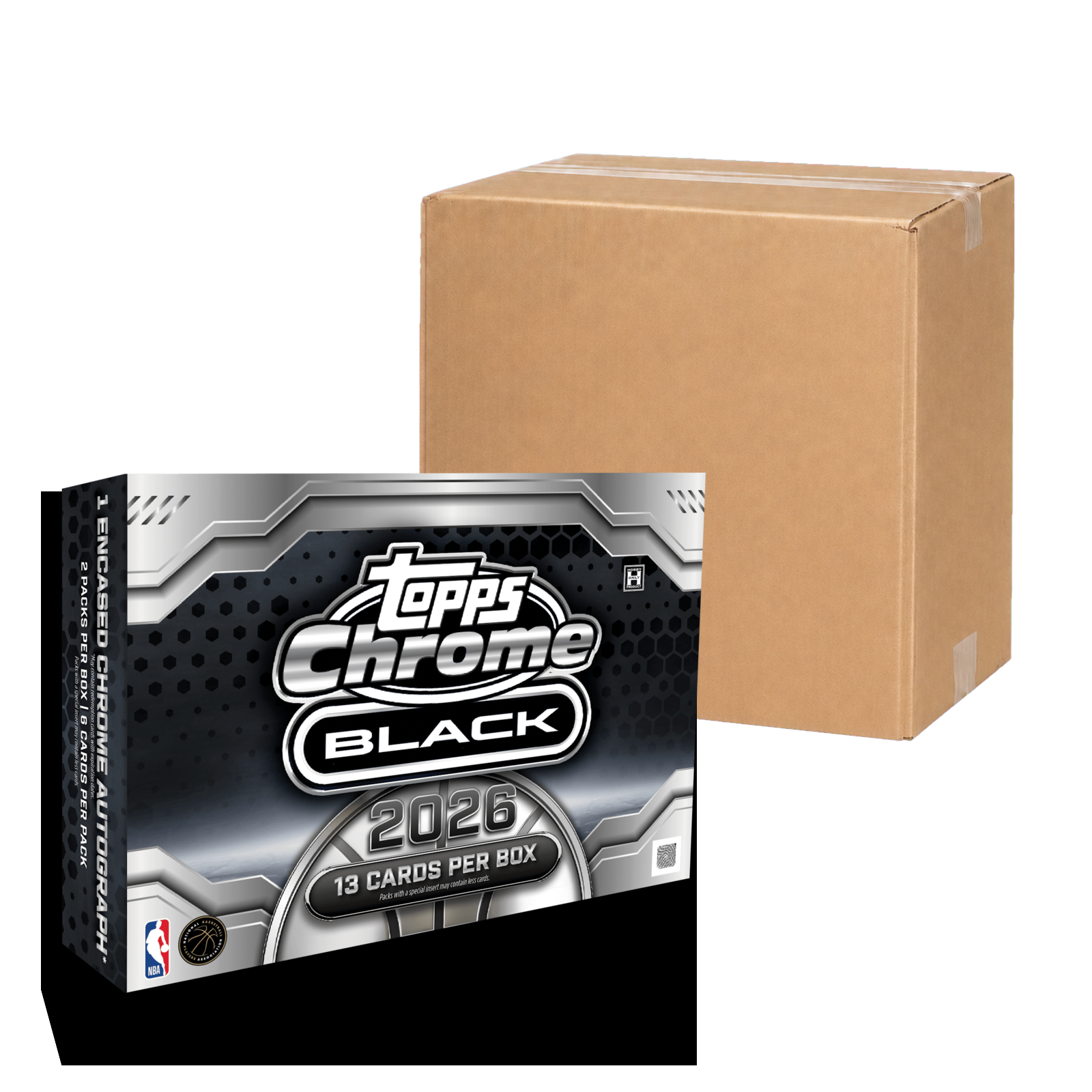 2025-26 Topps Chrome Black Basketball Hobby Case