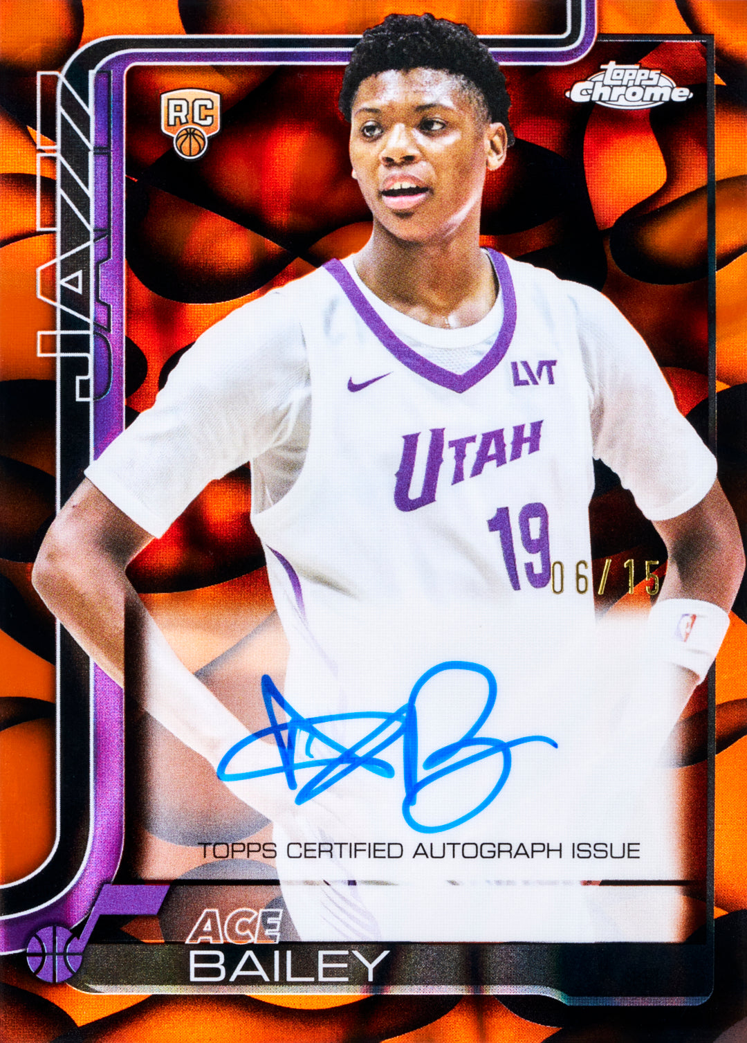 2025-26 Topps Chrome Updates Basketball possible pull – Ace Bailey Lava Lamp autograph