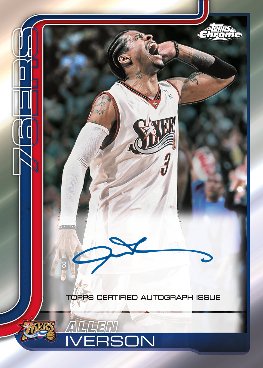 2025-26 Topps Chrome Updates Basketball possible pull – Allen Iverson autograph