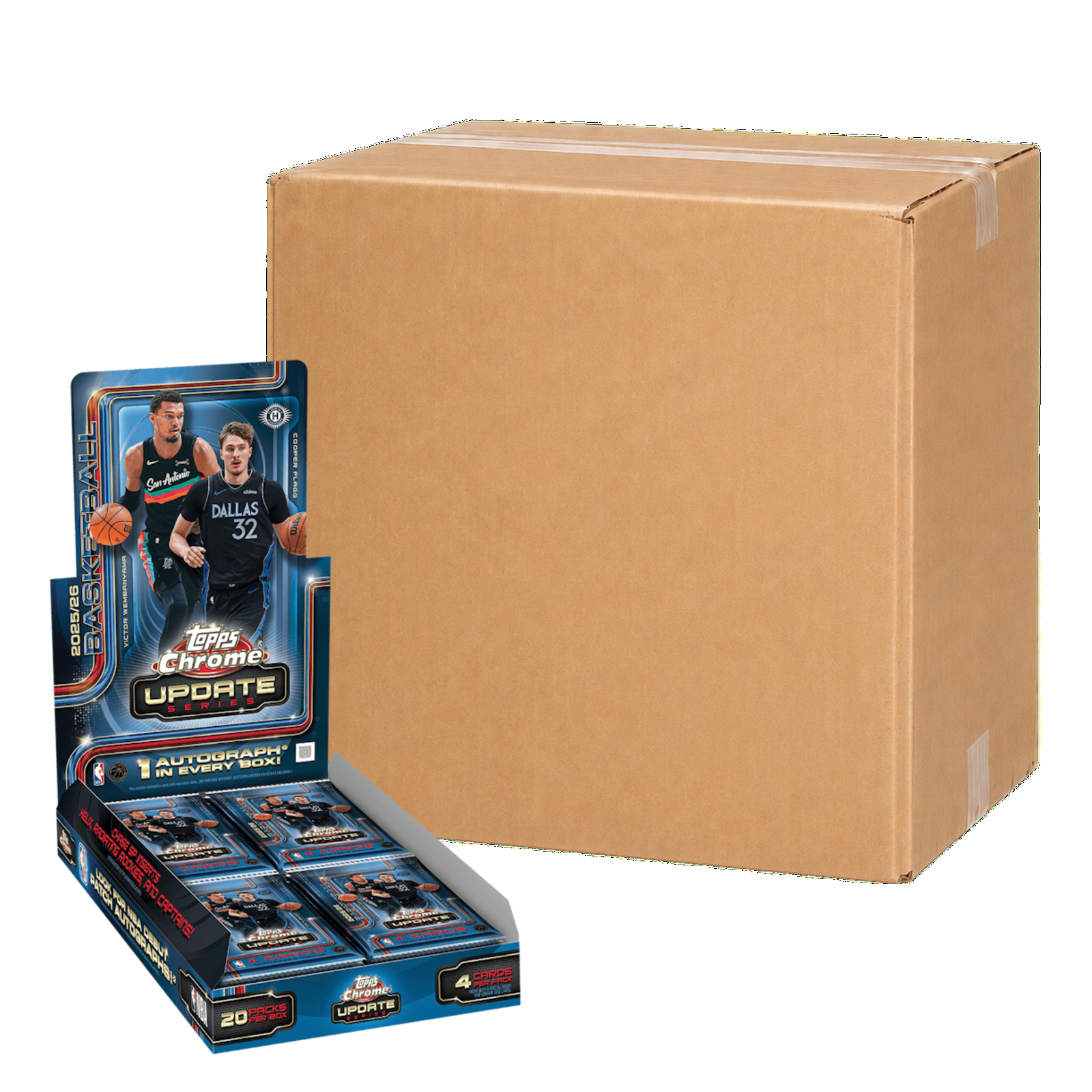 2025-26 Topps Chrome Updates Basketball Hobby Case