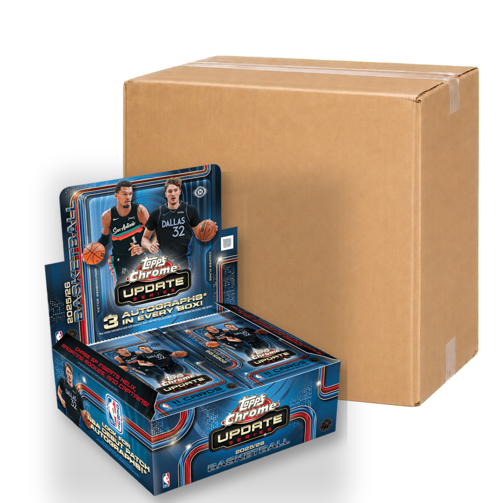 2025-26 Topps Chrome Updates Basketball Jumbo Case