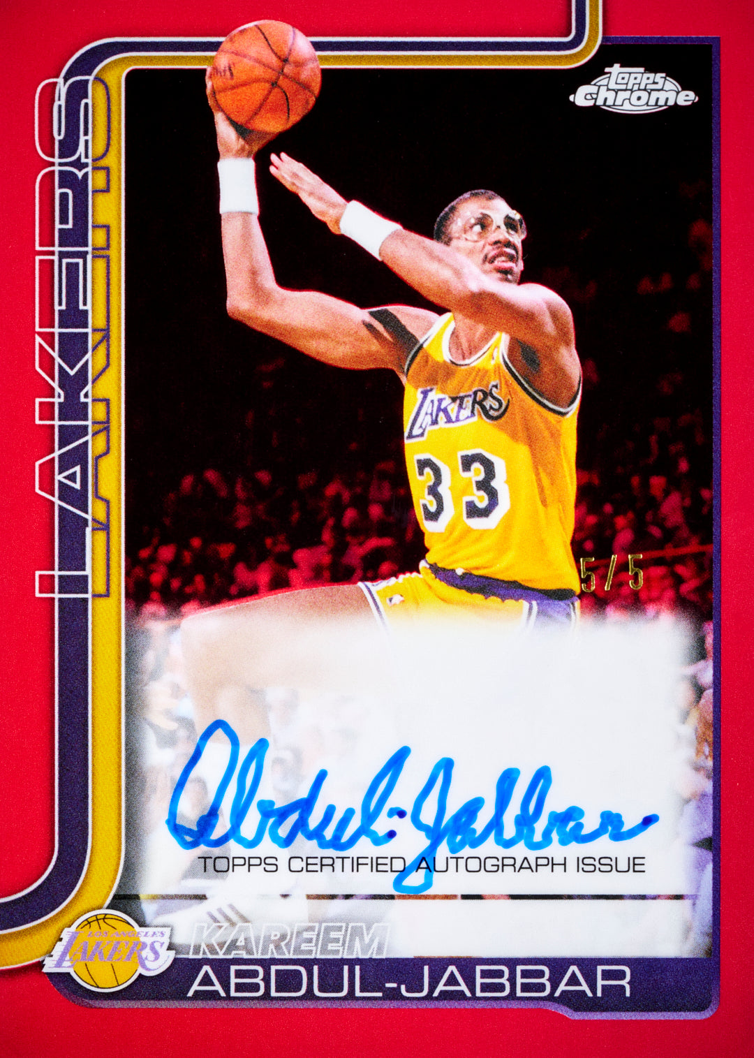 2025-26 Topps Chrome Updates Basketball possible pull – Kareem Abdul-Jabbar autograph