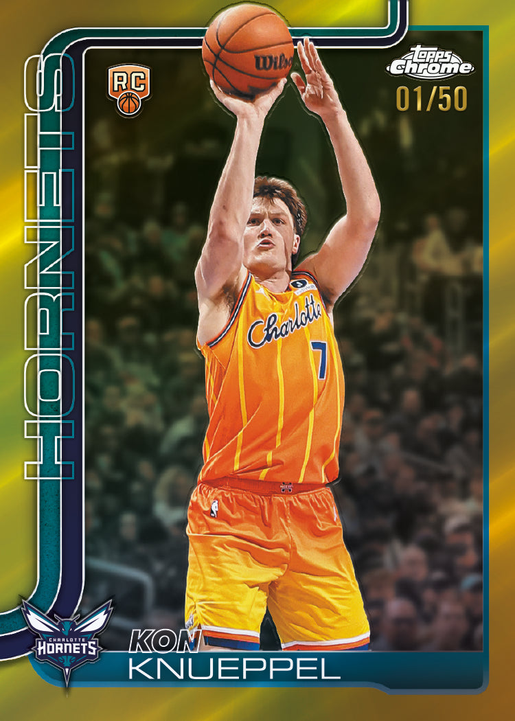 2025-26 Topps Chrome Updates Basketball possible pull – Kon Knueppel Gold parallel