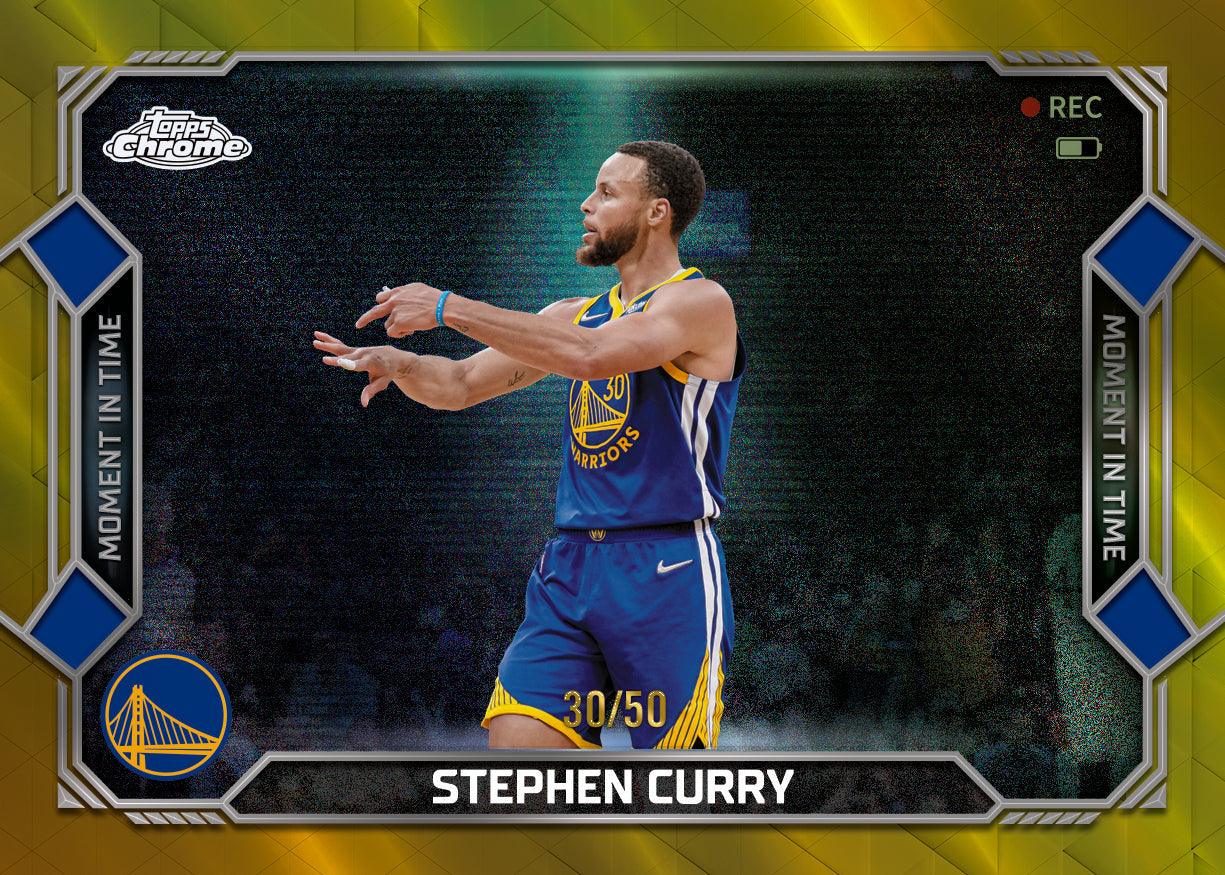 2025-26 Topps Chrome Updates Basketball possible pull – Stephen Curry Moment in Time