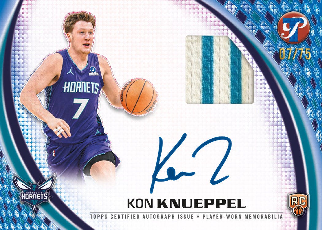 Kon Knueppel autograph relic possible pull from 2025/26 Topps Pristine Basketball