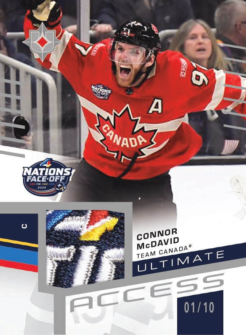 2025/26 Upper Deck Ultimate Collection Hockey – Connor McDavid Ultimate Access 4 Nations