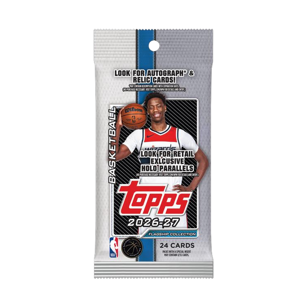 2026/27 Topps Flagship Basketball Fat Pack – single sealed pack, 24 cards, official packaging