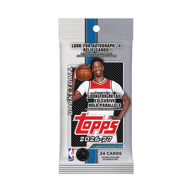 2026/27 Topps Flagship Basketball Fat Pack – single sealed pack, 24 cards, official packaging
