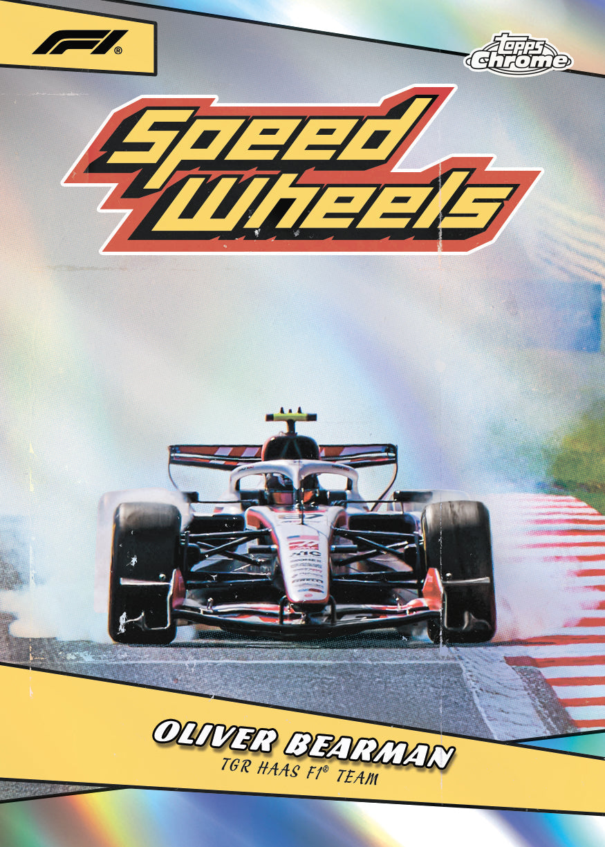 Oliver Bearman Speed Wheels - 2026 Topps Chrome Formula 1; possible pull, not guaranteed