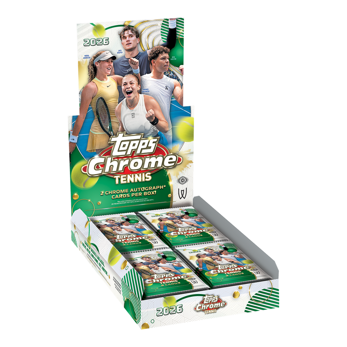 2026 Topps Chrome Tennis Hobby Box - original Topps packaging