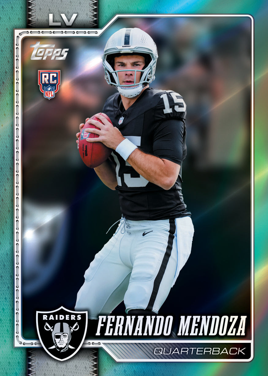 2026 Topps Flagship Football Aqua Rainbow Foil card