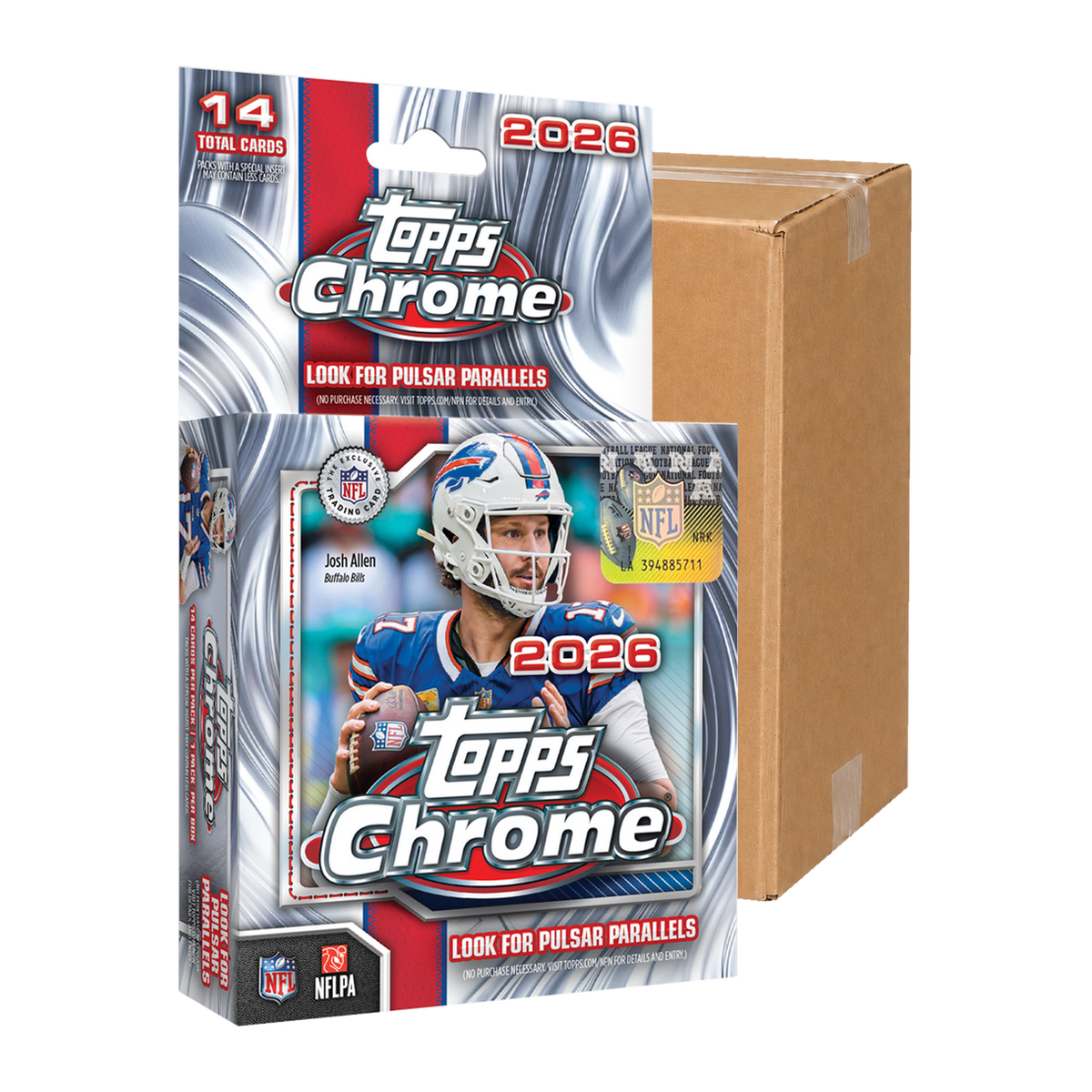 2026 Topps Chrome Football Hanger Case (PRE-ORDER) — illustrative Case composition