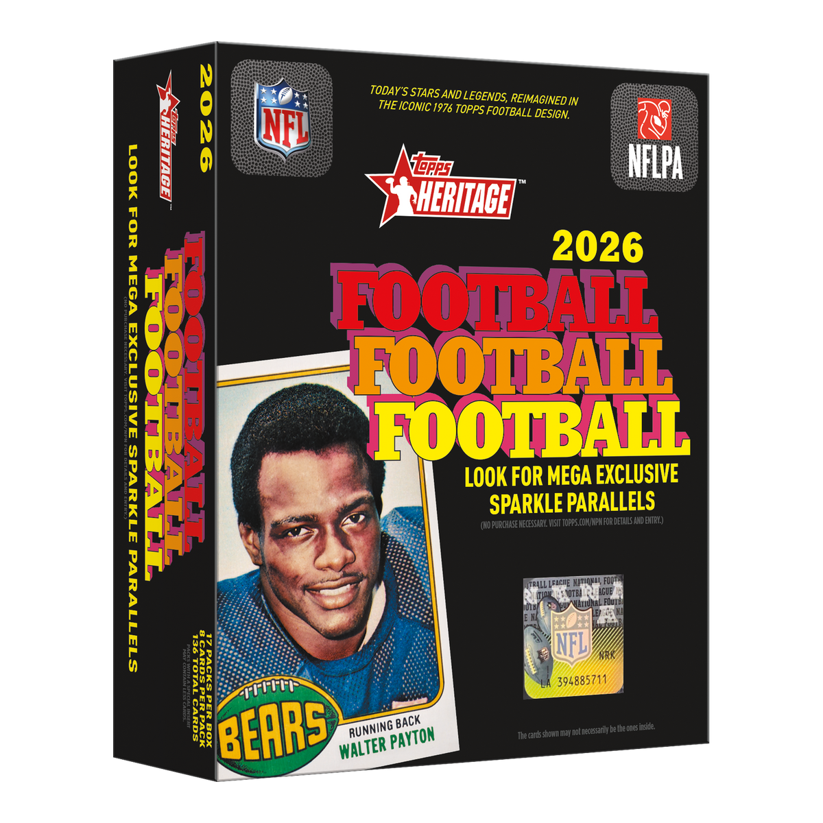 2026 Topps Heritage Football Mega Box – official packaging