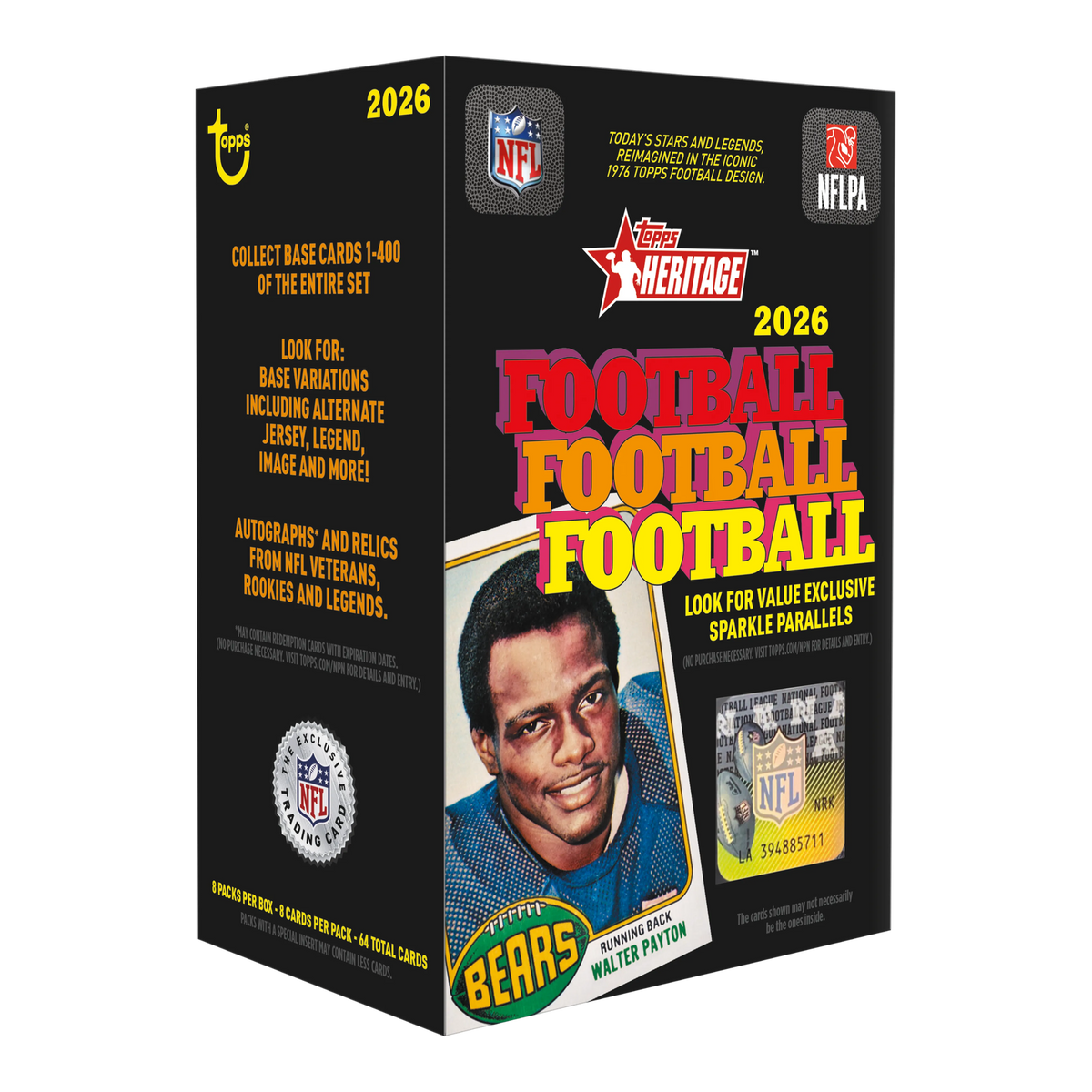 2026 Topps Heritage Football Value Box – official packaging