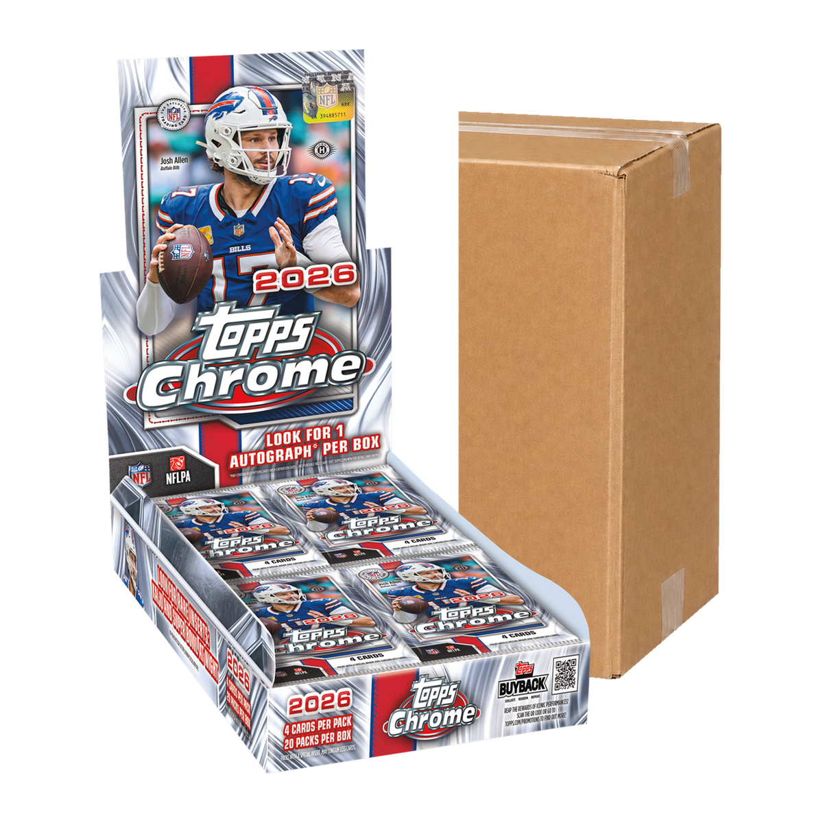 2026 Topps Chrome Football Hobby Case (PRE-ORDER) — illustrative Case composition