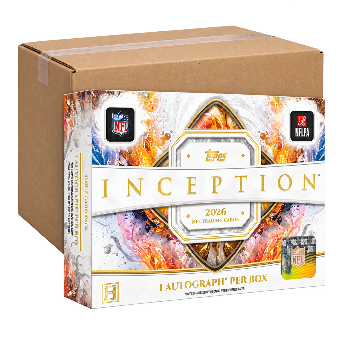 2026 Topps Inception Football Hobby Case — box and sealed carton