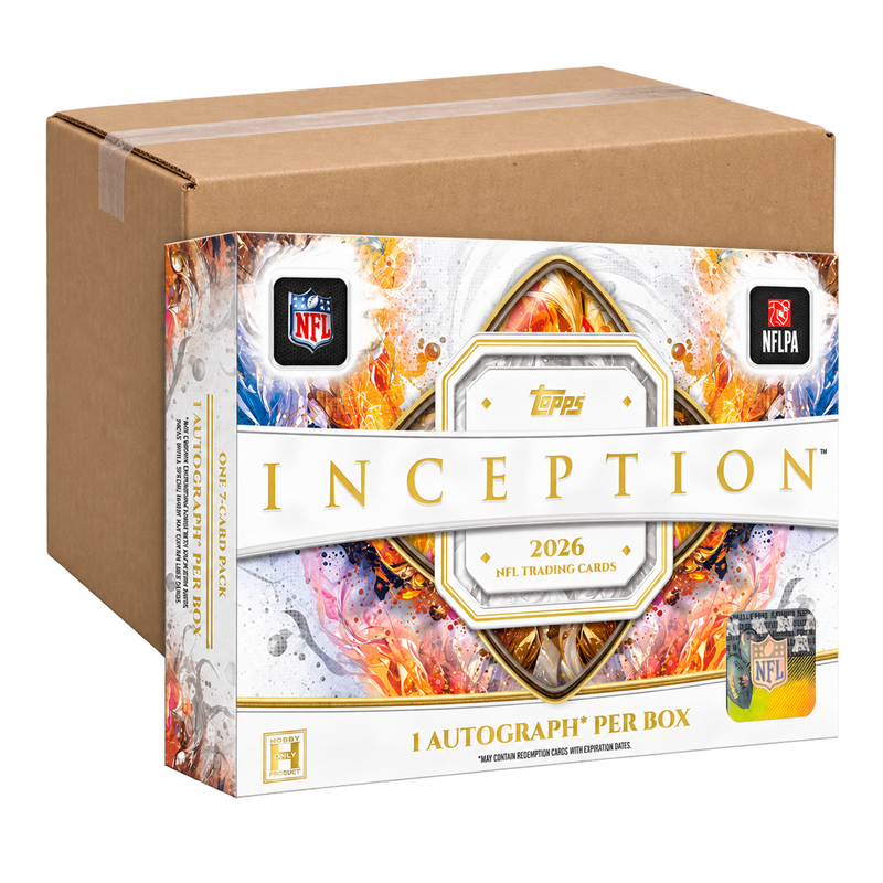 2026 Topps Inception Football Hobby Case — box and sealed carton