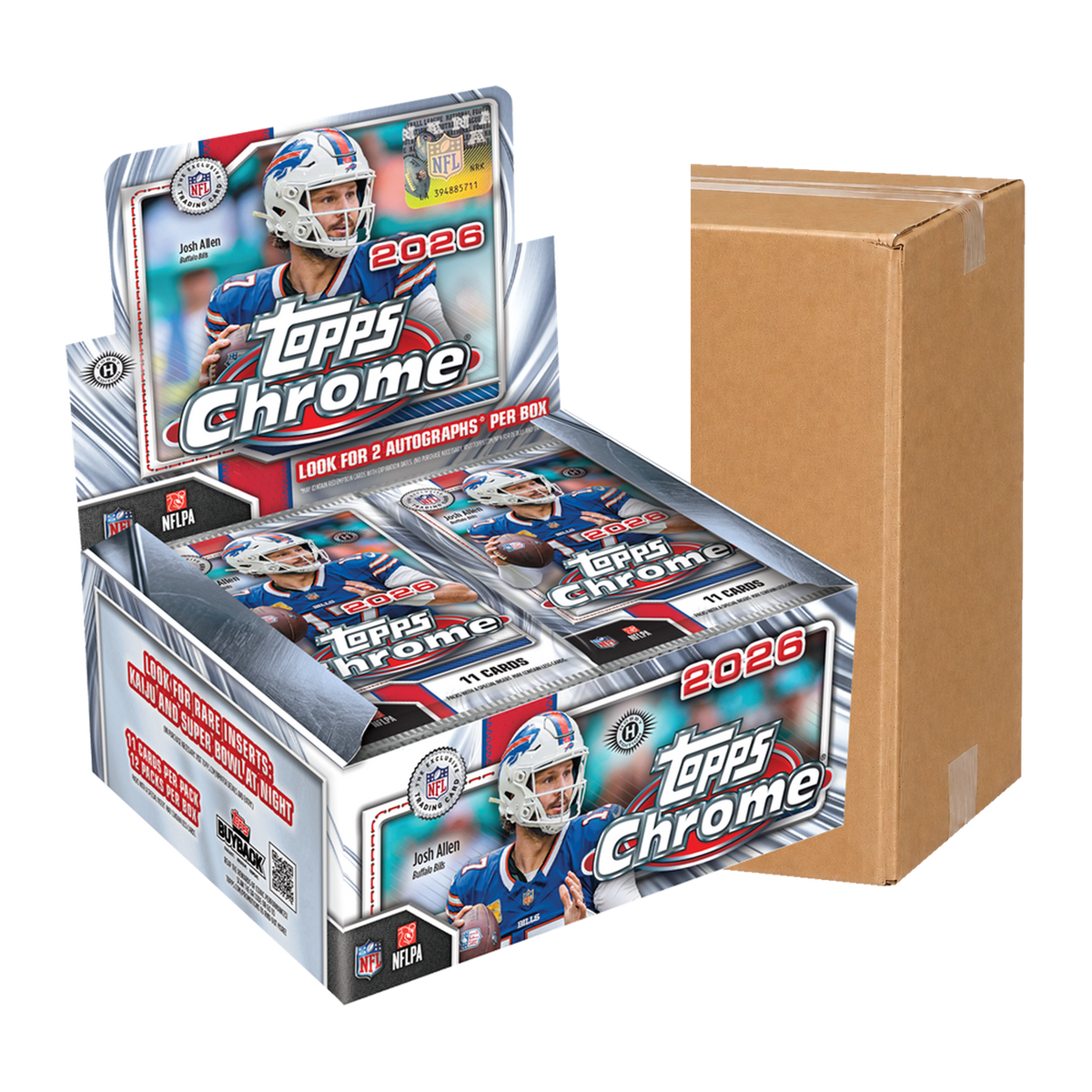 2026 Topps Chrome Football Jumbo Case (PRE-ORDER) — illustrative Case composition