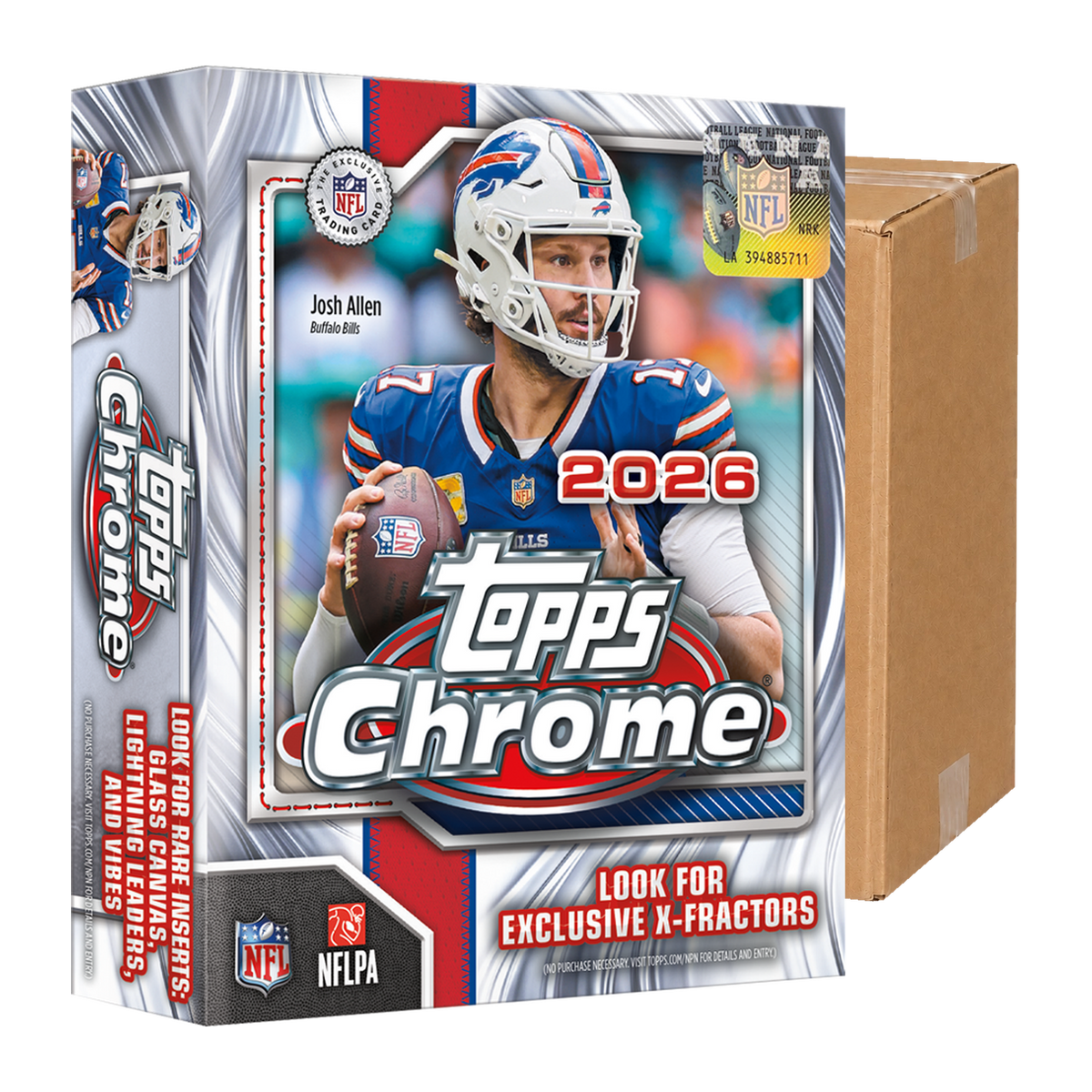 2026 Topps Chrome Football Mega Case (PRE-ORDER) — illustrative Case composition