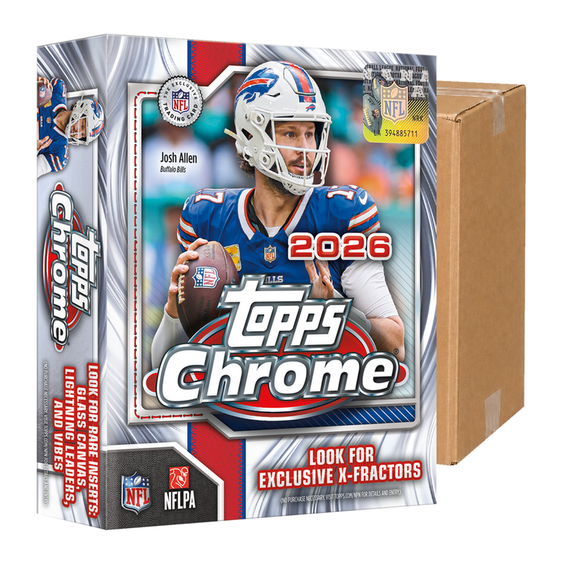 2026 Topps Chrome Football Mega Case (PRE-ORDER) — illustrative Case composition