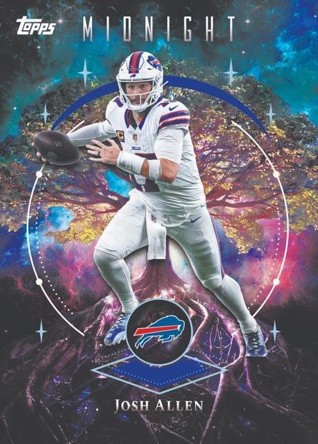 2026 Topps Midnight Football Josh Allen Celestial Roots - example of a possible pull, not guaranteed