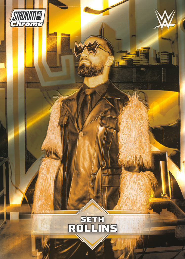 2026 Topps Stadium Club WWE Seth Rollins Gold Minted – possible pull, not guaranteed