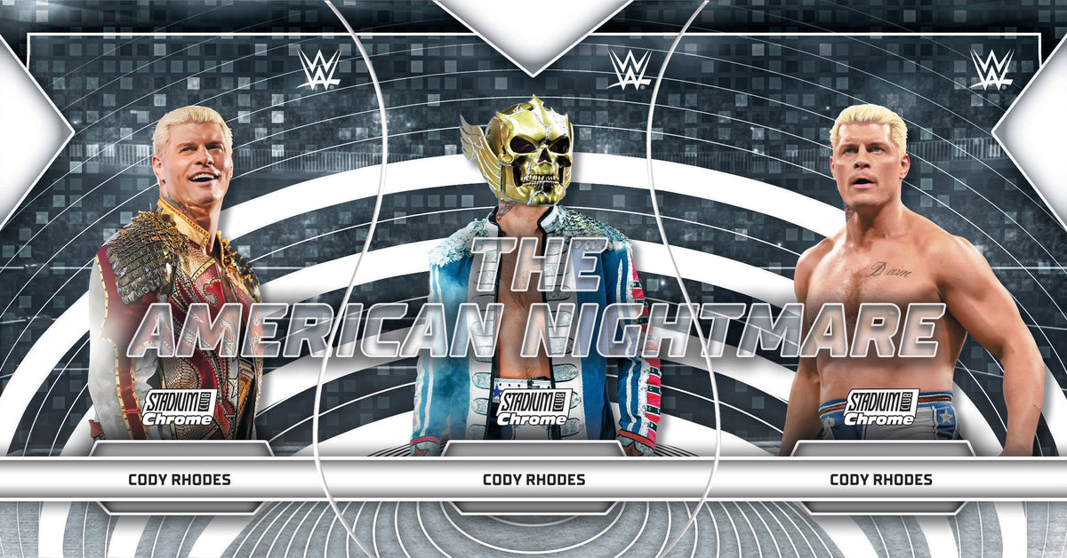 2026 Topps Stadium Club WWE Cody Rhodes Triumvirates – possible pulls, not guaranteed