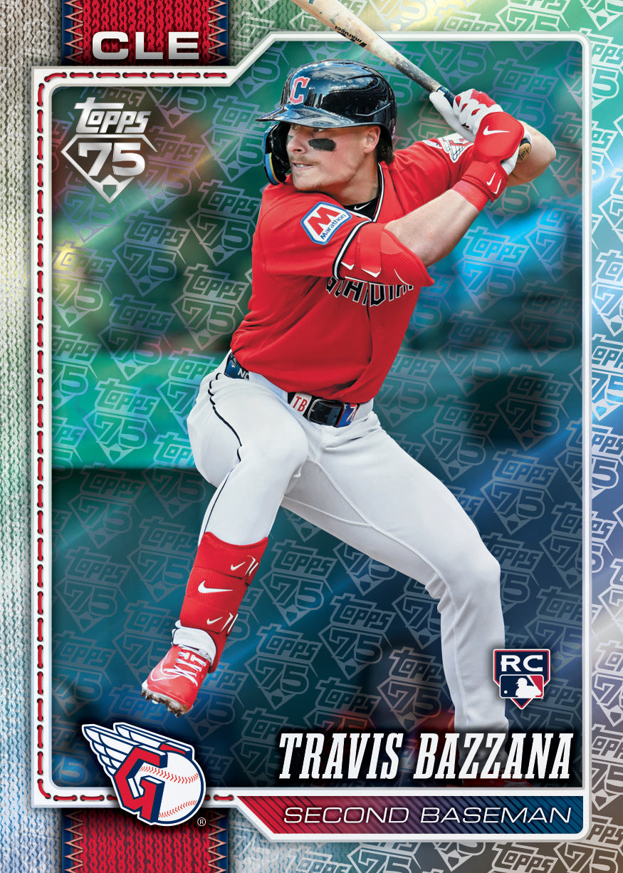 2026 Topps Update Series Baseball - Travis Bazzana rookie 75 Years of Topps Baseball parallel, possible pull, not guaranteed