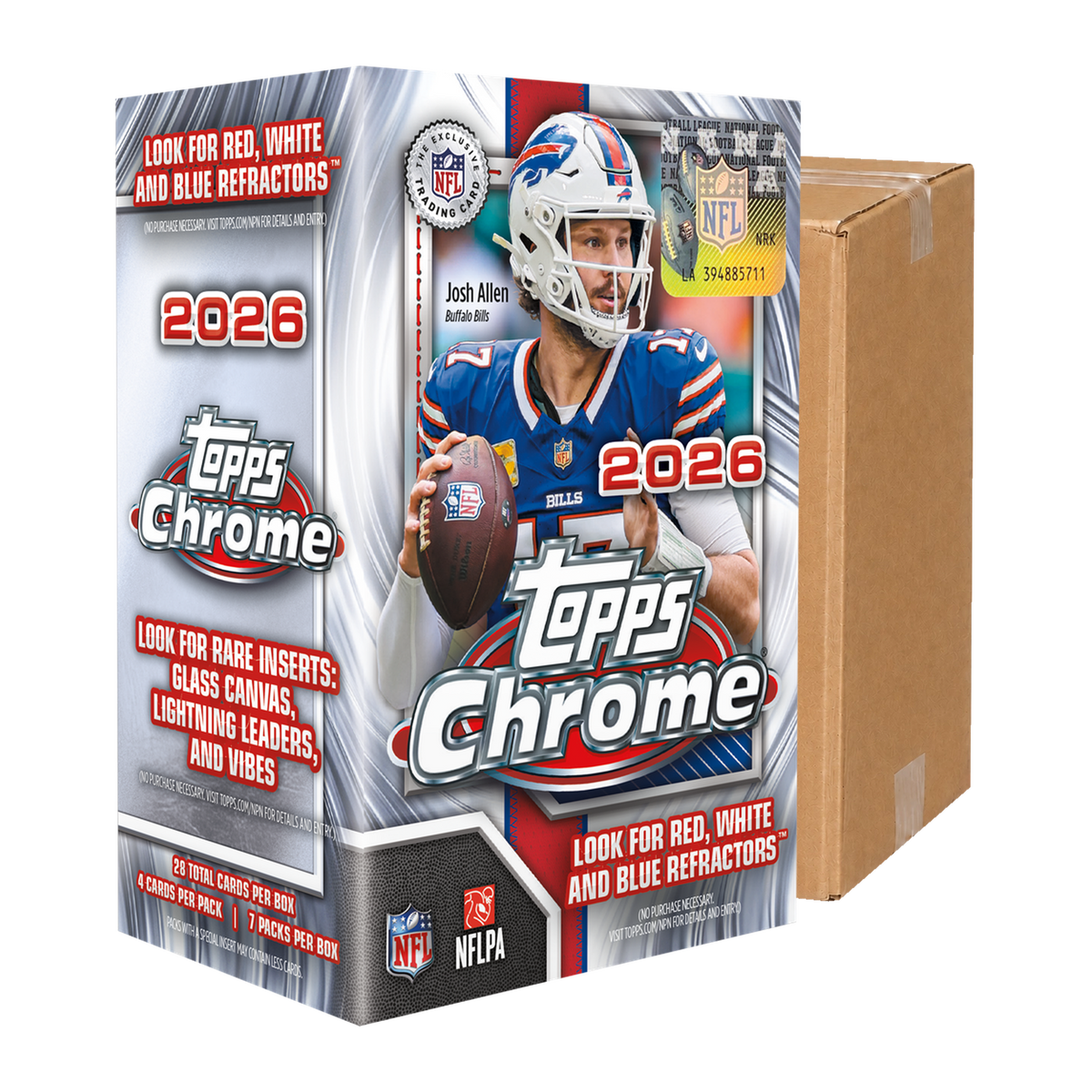 2026 Topps Chrome Football Value Case (PRE-ORDER) — illustrative Case composition