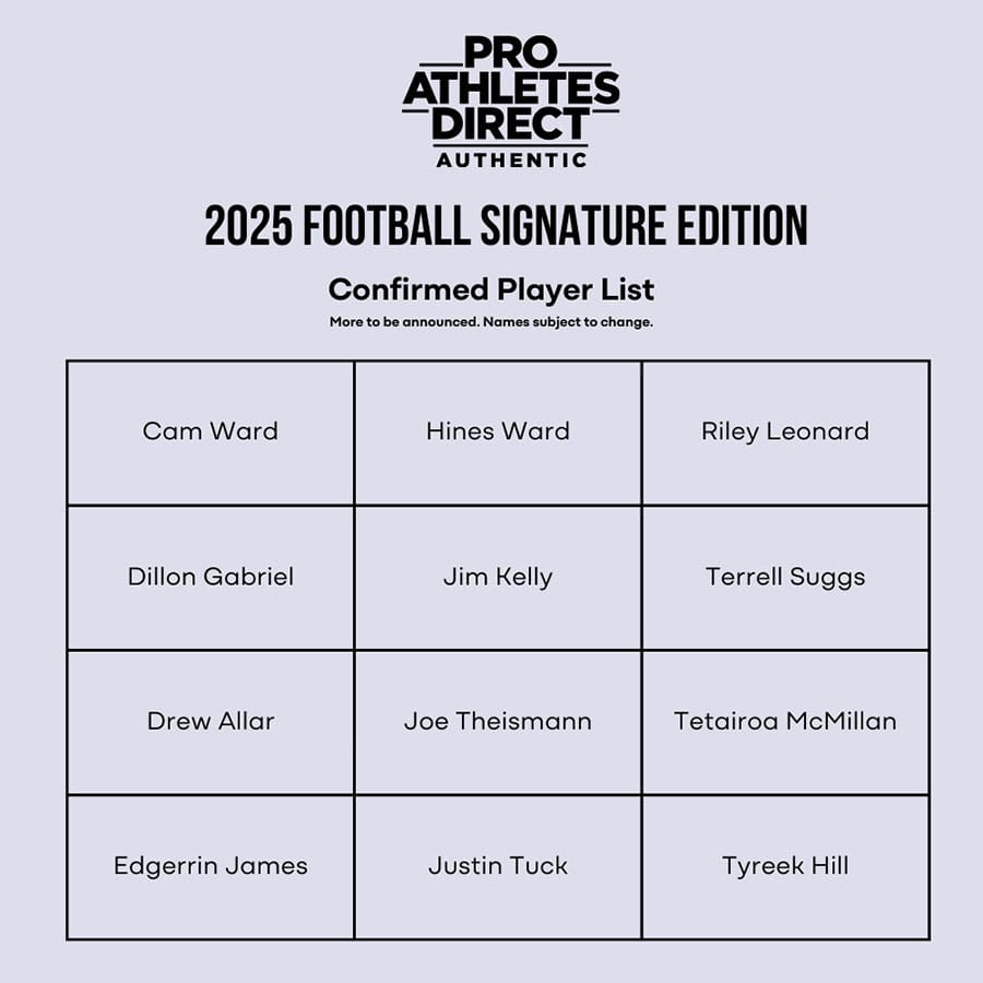 2025 Pulse Pro Athletes Direct Authentic Signature Edition Football Hobby Box